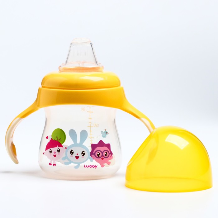 Поильник-непроливайка с мягким носиком «Малышарики», 150 мл, от 4 мес., цвета МИКС