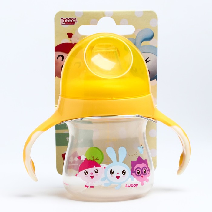 Поильник-непроливайка с мягким носиком «Малышарики», 150 мл, от 4 мес., цвета МИКС