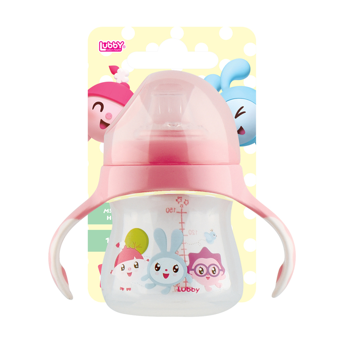 Поильник-непроливайка с мягким носиком «Малышарики», 150 мл, от 4 мес., цвета МИКС