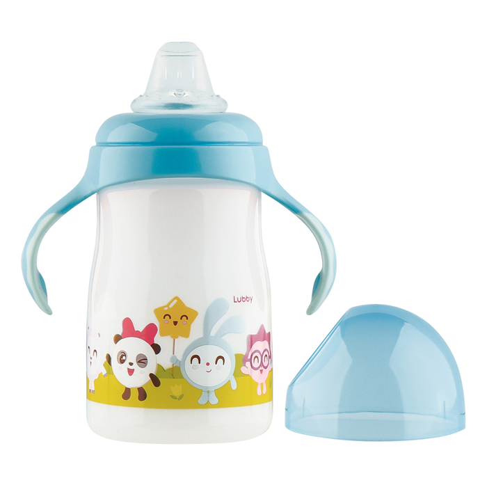 Поильник-непроливайка с мягким носиком «Малышарики», 250 мл, от 6 мес., цвета МИКС