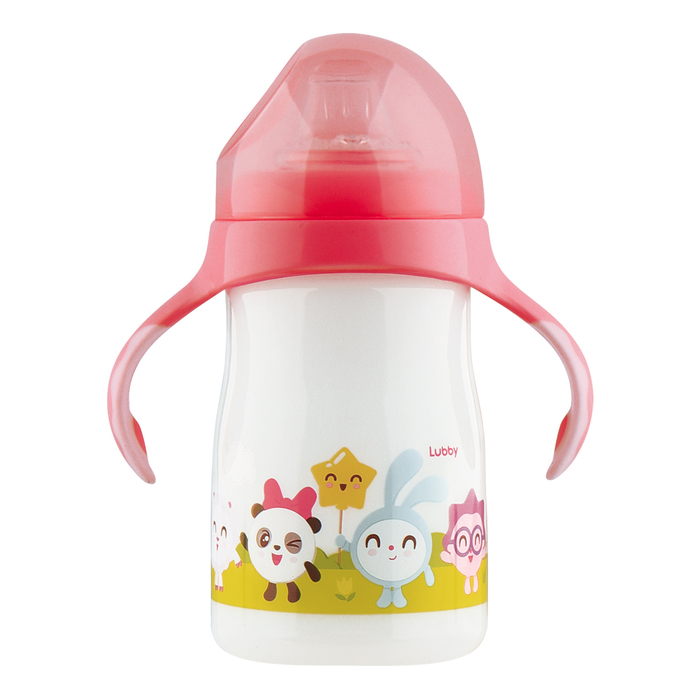 Поильник-непроливайка с мягким носиком «Малышарики», 250 мл, от 6 мес., цвета МИКС
