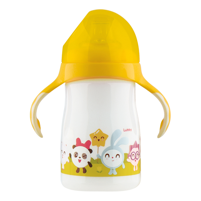 Поильник-непроливайка с мягким носиком «Малышарики», 250 мл, от 6 мес., цвета МИКС