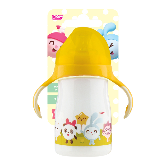 Поильник-непроливайка с мягким носиком «Малышарики», 250 мл, от 6 мес., цвета МИКС