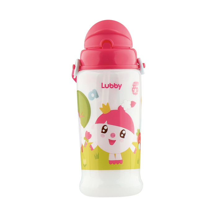 Поильник с трубочкой «Малышарики», на ремешке, 360 мл, от 6 мес., цвета МИКС