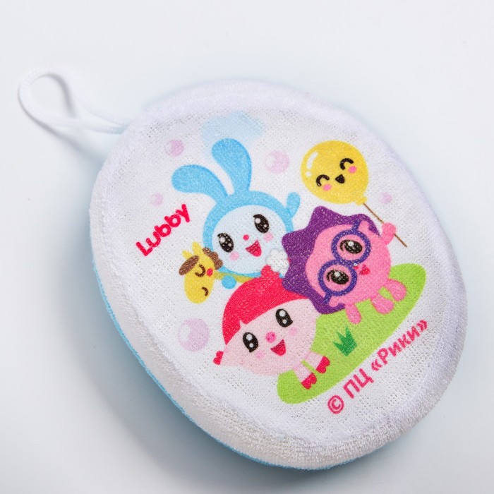 Мочалка детская «Малышарики», от 0 мес., цвета МИКС