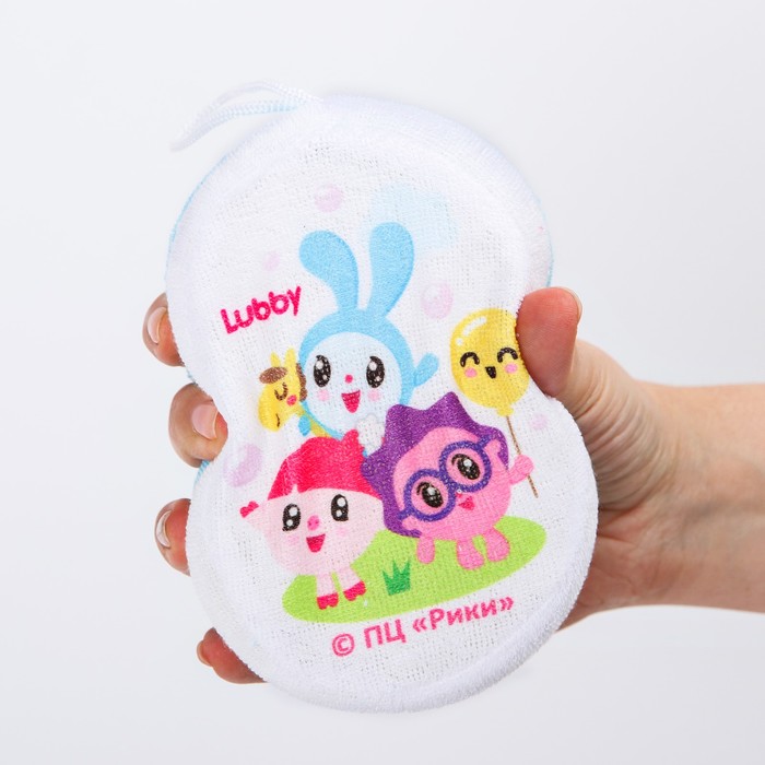 Мочалка детская «Малышарики», от 0 мес., цвета МИКС