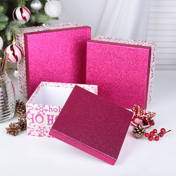 Набор коробок 3в1, 22,6 х 22,6 х 11,8 - 17,5 х 17,5 х 9,8 см