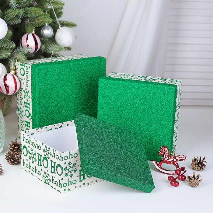 Набор коробок 3в1, 22,6 х 22,6 х 11,8 - 17,5 х 17,5 х 9,8 см