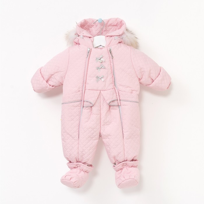 Комбинезон-конверт "трансформер", рост 74 см, цвет розовый стежка