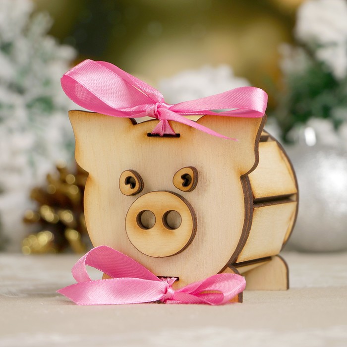 Копилка «Свинка», под роспись, 9×8,5×7,5 см