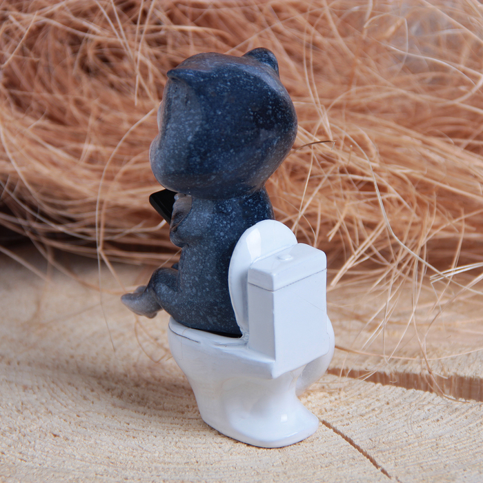 Сувенир полистоун "Котенок заигрался" 5х12х8 см