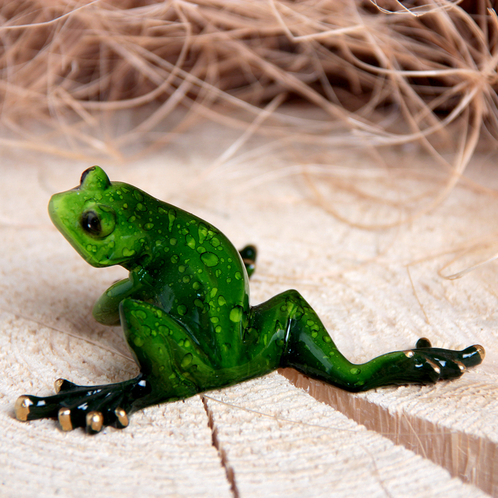 Сувенир полистоун "Лягушка" 5х12 см МИКС