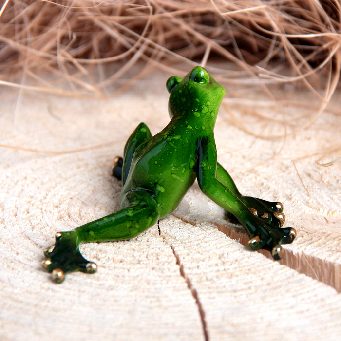 Сувенир полистоун "Лягушка" 5х12 см МИКС