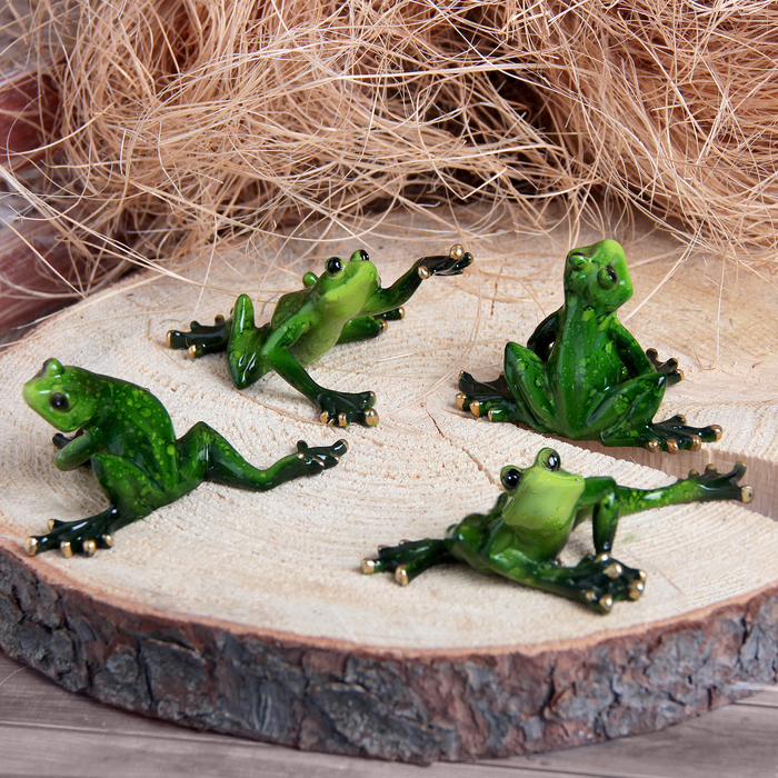 Сувенир полистоун "Лягушка" 5х12 см МИКС