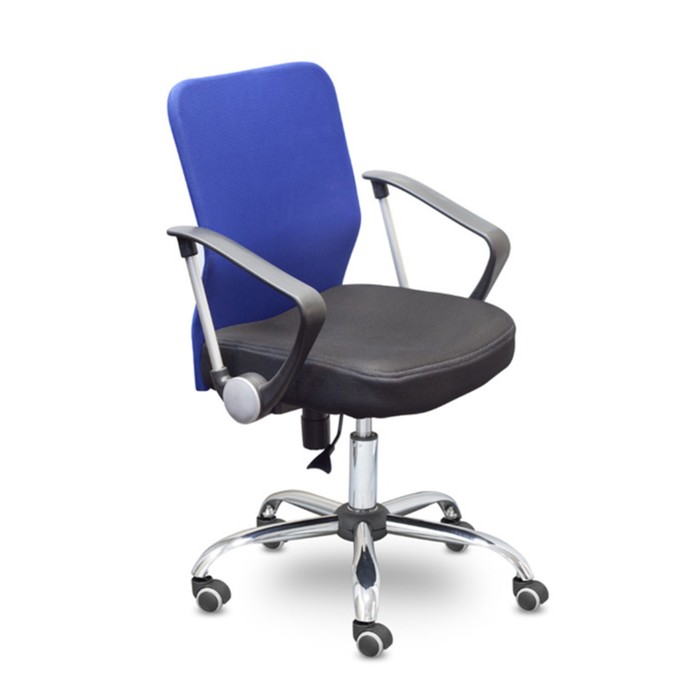 Кресло "Энтер Нептун", хром, тёмно-синее/чёрное