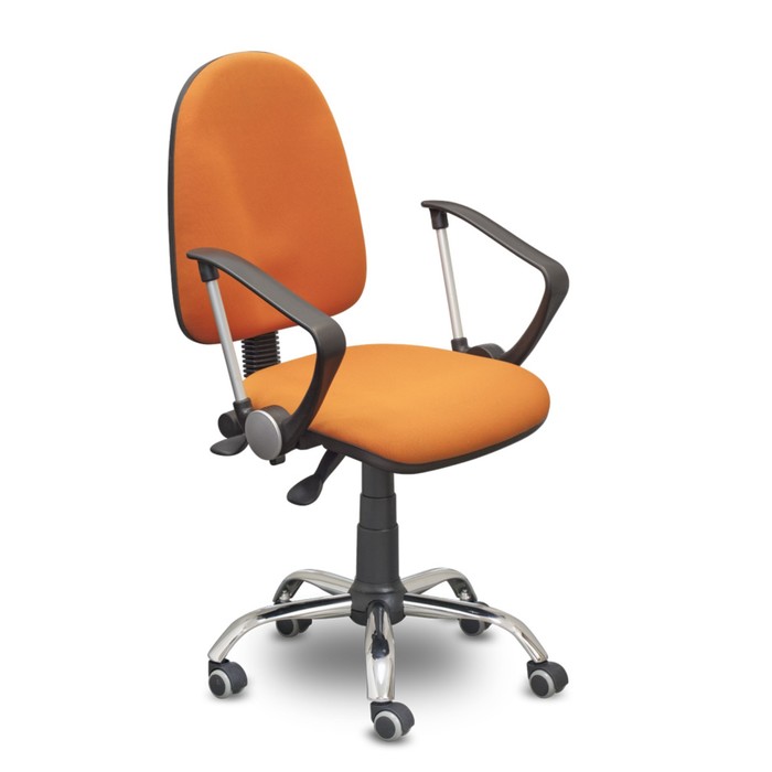 Кресло "Манго Люкс Нептун", хром, оранжевое