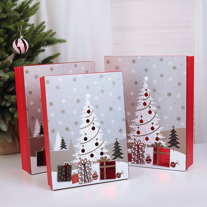 Набор коробок 3в1, 39 х 30 х 11 - 35 х 26 х 7 см