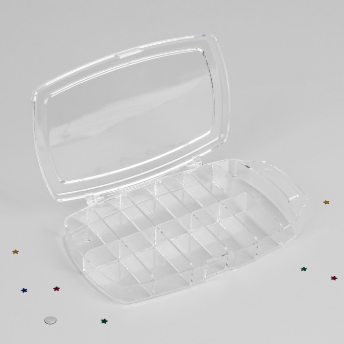 Контейнер для декора, 11 ячеек, цвет прозрачный