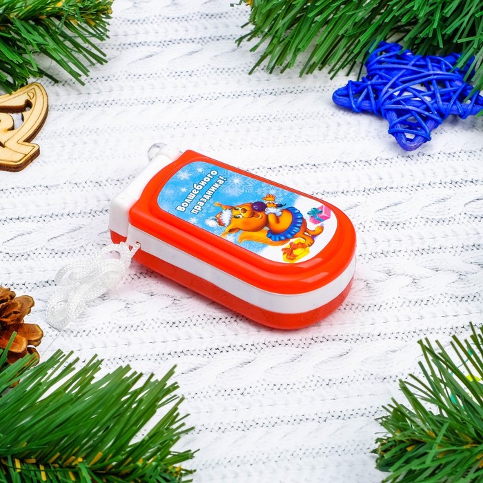 Телефон музыкальный «Весёлого нового года», русская озвучка, работает от батареек, МИКС