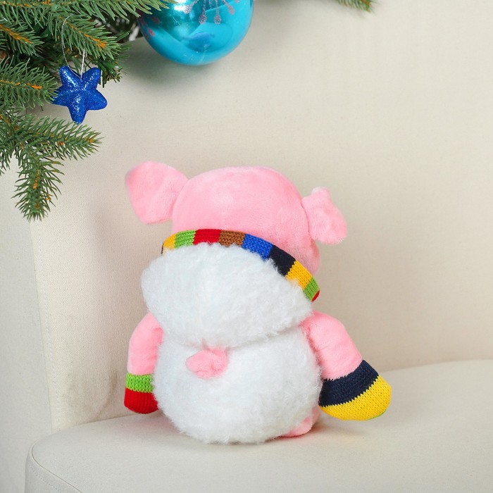 Мягкая игрушка "Свинюшка в полосатых ботиночках" 17 см