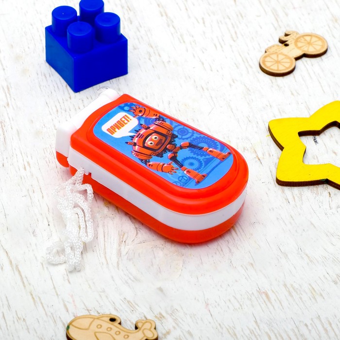 Музыкальный телефон «Роботы», русская озвучка, световые эффекты, работает от батареек, МИКС