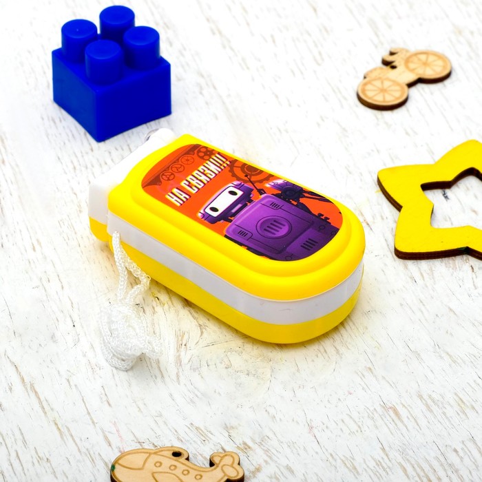 Музыкальный телефон «Роботы», русская озвучка, световые эффекты, работает от батареек, МИКС