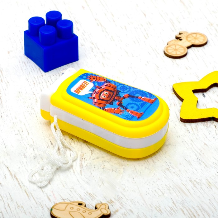 Музыкальный телефон «Роботы», русская озвучка, световые эффекты, работает от батареек, МИКС