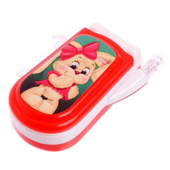 Музыкальный телефон «Зверята», русская озвучка, световые эффекты, работает от батареек, МИКС