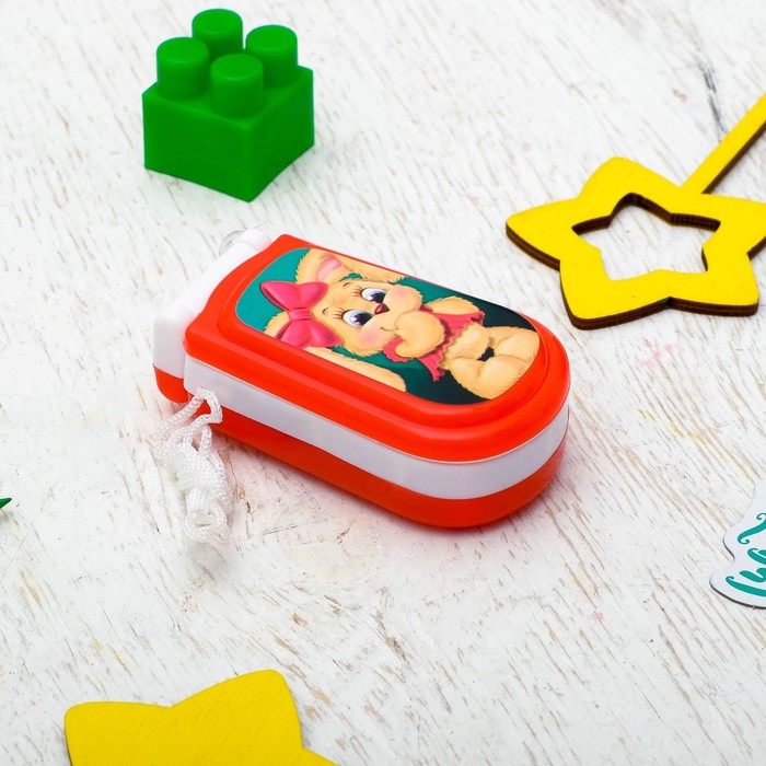 Музыкальный телефон «Зверята», русская озвучка, световые эффекты, работает от батареек, МИКС