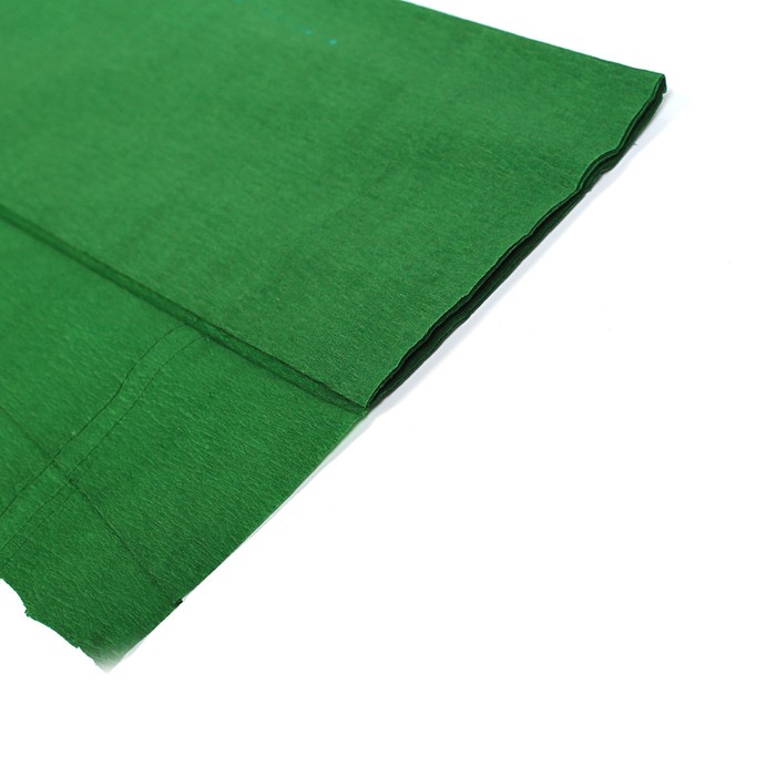 Бумага крепированная 50*200см плотность-17 г/м в рулоне Зеленая (80-13)