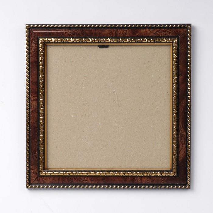 Фоторамка пластик 20х20 см 782 темный орех/25/L30