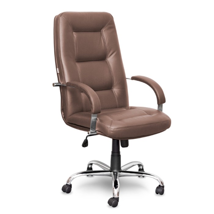 Кресло "Идра", хром, каштан