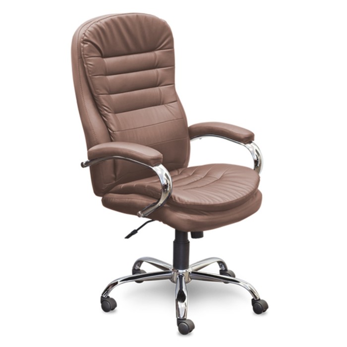 Кресло "Вермонт", хром, каштан