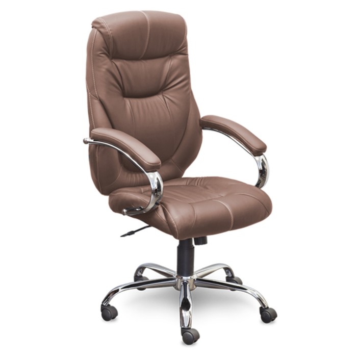 Кресло "Аляска", хром, каштан