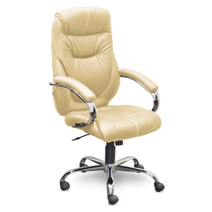 Кресло "Аляска", хром, бежевое