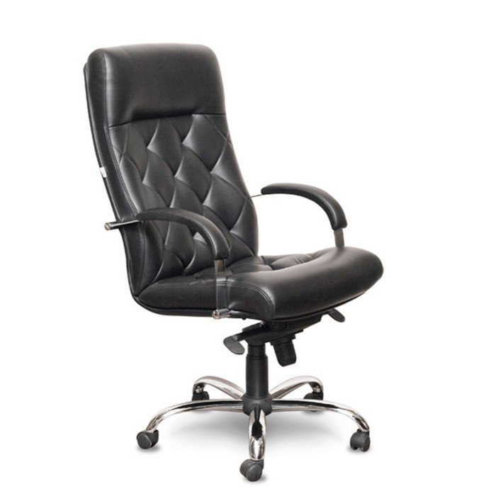 Кресло "Верона", хром, чёрное