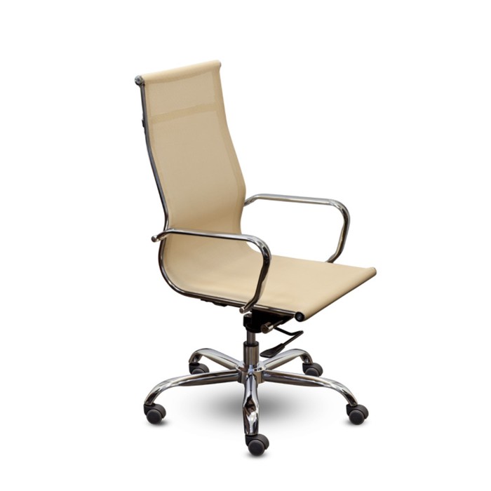 Кресло "Кайман В", хром, бежевое
