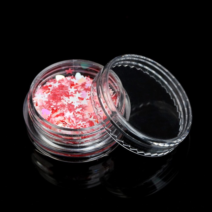 Пайетки для ногтей "Ассорти", 2гр, цвет розовый