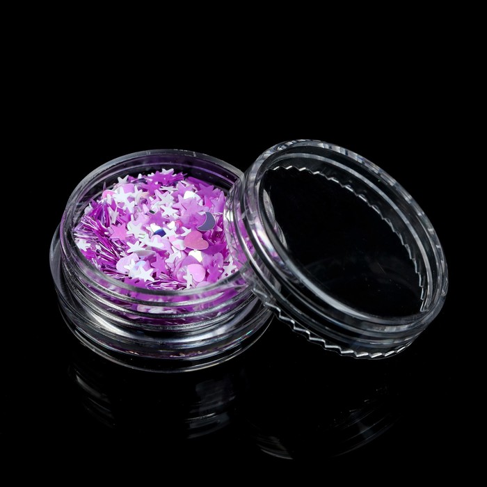 Пайетки для ногтей "Ассорти", 2гр, цвет сиреневый