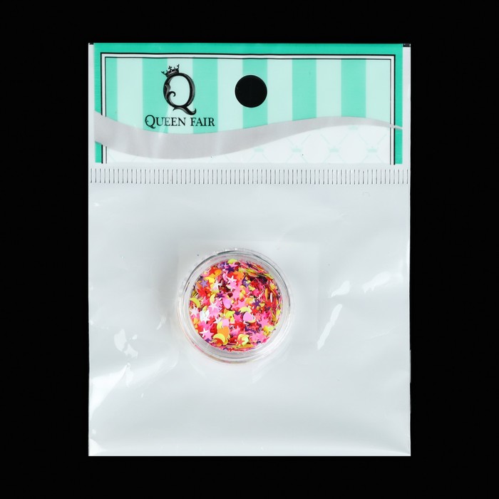 Пайетки для ногтей "Ассорти", 2гр, цвет розовый/красный/фиолетовый