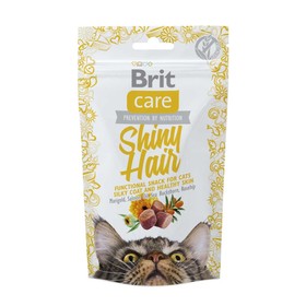 

Лакомство Brit Care Shiny Hair для кошек, для блестящей шерсти, 50 г