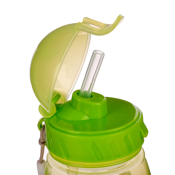 Поильник с трубочкой детский «Фиксики. Файер + Нолик» (мультяшки), 400 мл, на ремешке, цвета МИКС