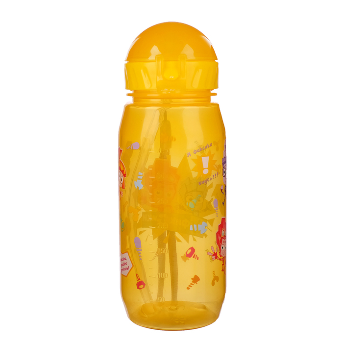 Поильник с трубочкой детский «Фиксики. Файер + Нолик» (мультяшки), 400 мл, на ремешке, цвета МИКС