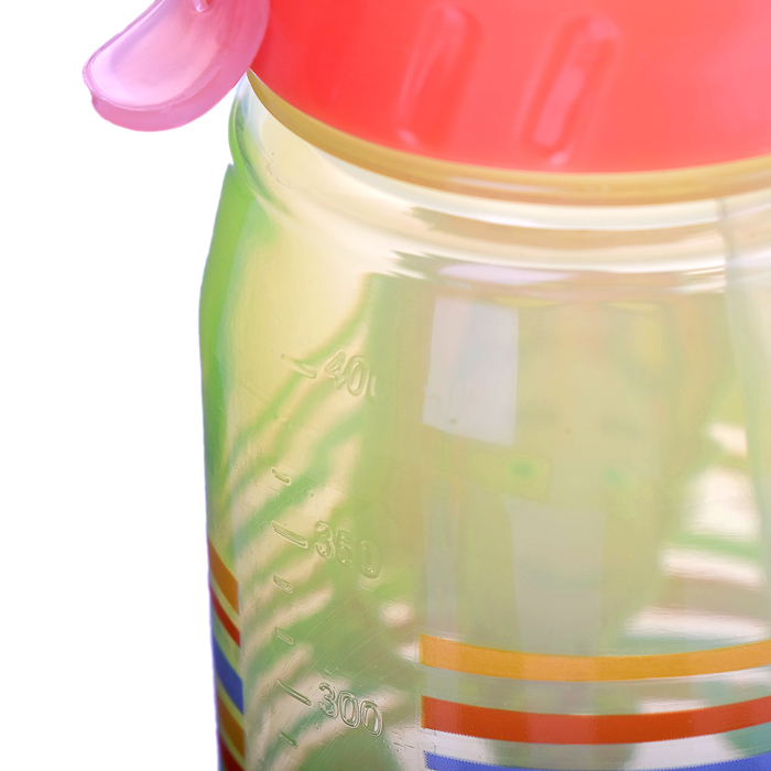 Поильник с трубочкой детский «Фиксики. Мальчики» (полоски), 400 мл, на ремешке, цвета МИКС