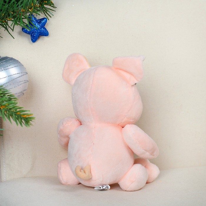 Мягкая игрушка "Хрюшка заплатки в клеточку"