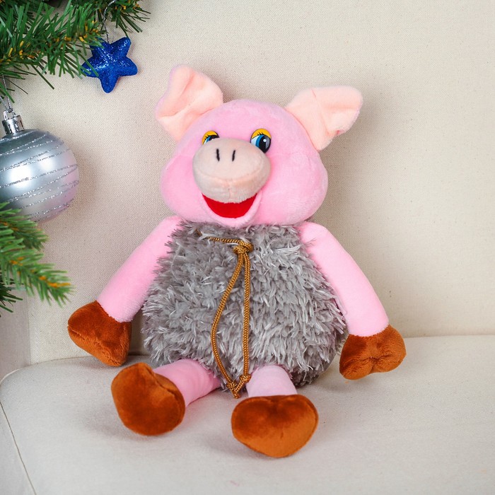 Мягкая игрушка "Свинюшка кофта на завязках"