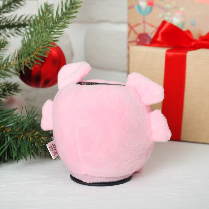 Мягкая музыкальная игрушка-копилка Свинюшка