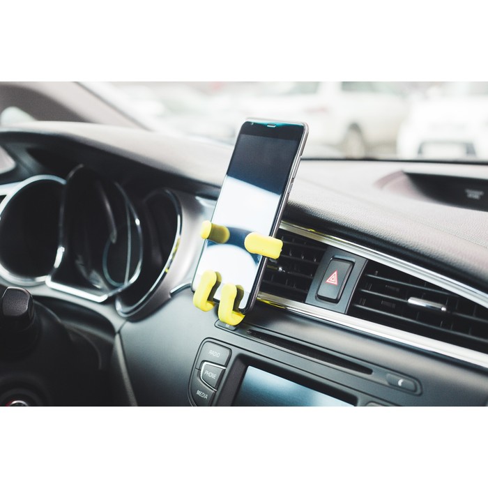 Держатель телефона гнущийся, желтый