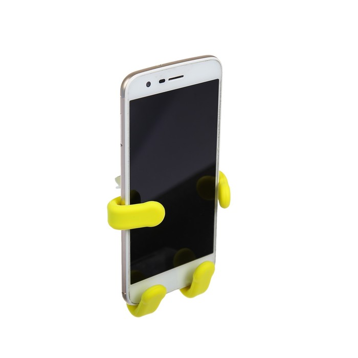 Держатель телефона гнущийся, желтый