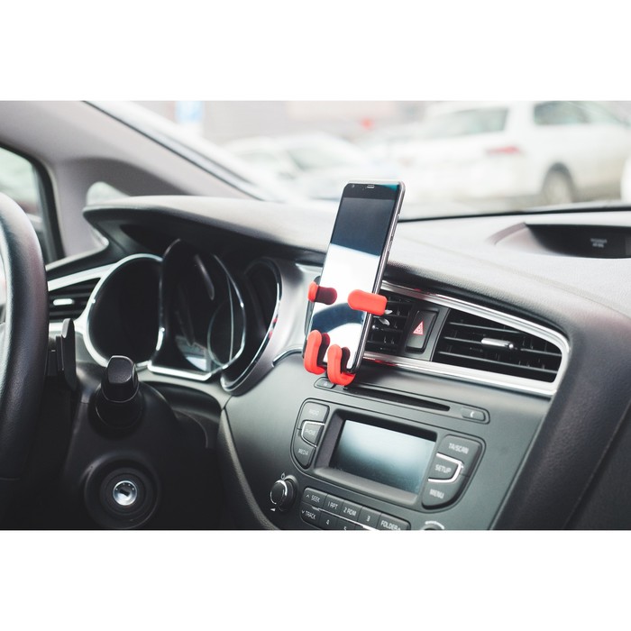 Держатель телефона гнущийся, красный